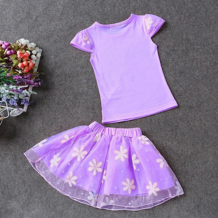 Summer Kids Girls Clothes Little Pony T-Shirt+Tutu Skirt 2pcs Clothing Sets BENNYS 