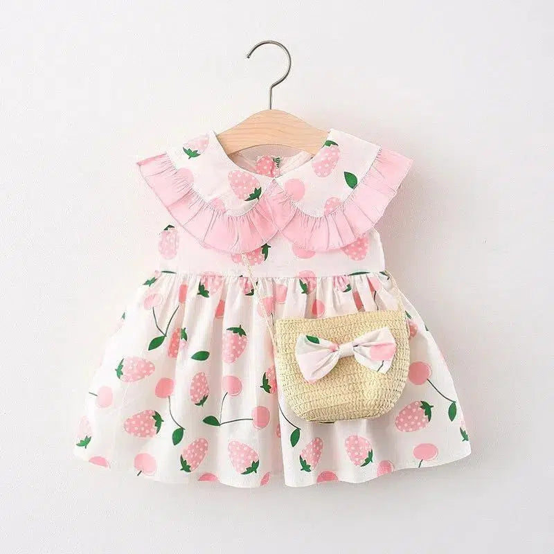 Summer Newborn Dress Fashion Collar Princess Dress