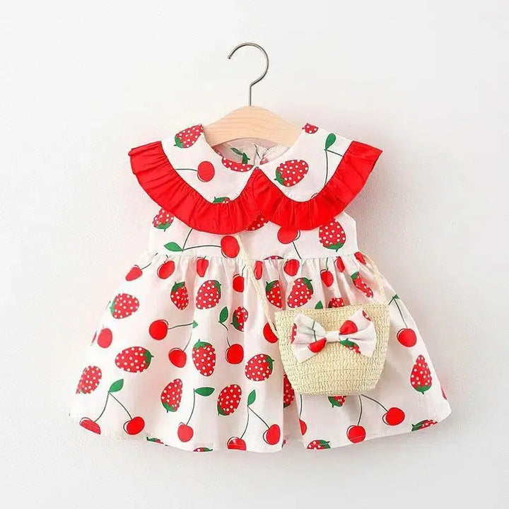 Summer Newborn Dress Fashion Collar Princess Dress