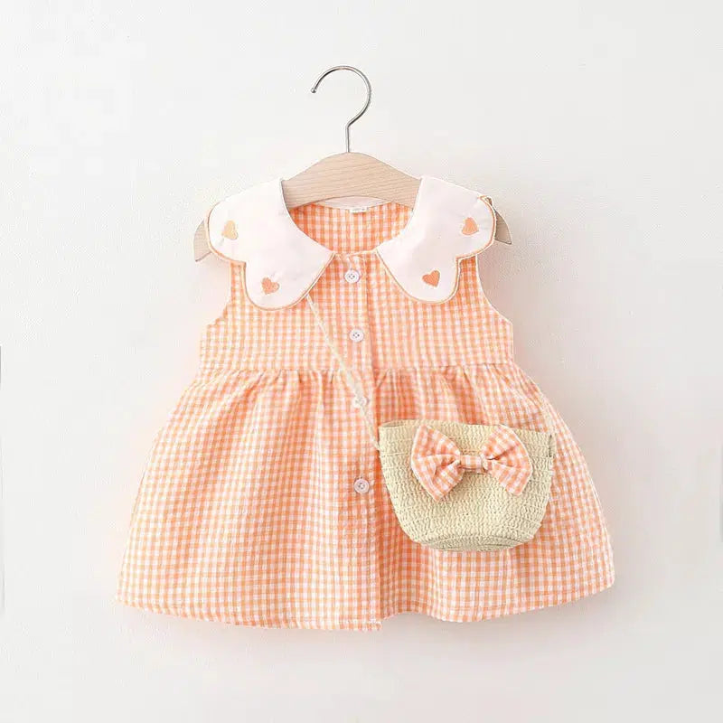 Summer Newborn Dress Fashion Collar Princess Dress