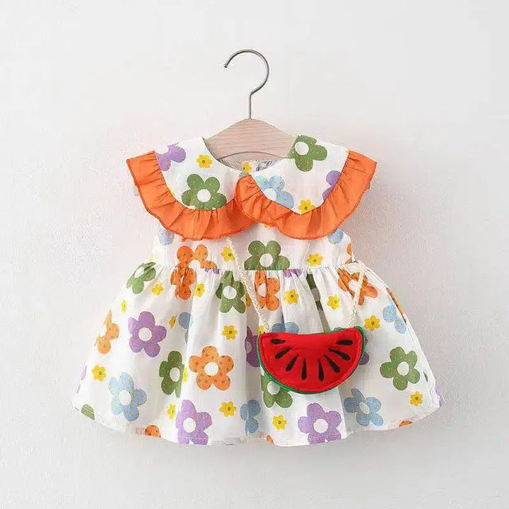 Summer Newborn Dress Fashion Collar Princess Dress