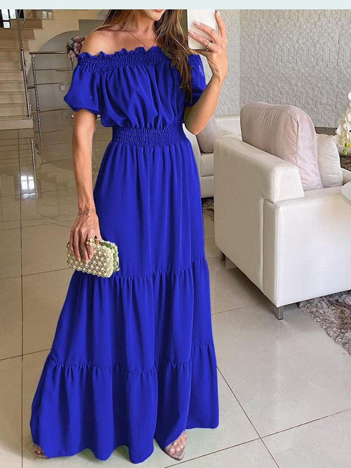 Summer Solid Boho Dress Women Fashion Elegant Beach Party Dress BENNYS 