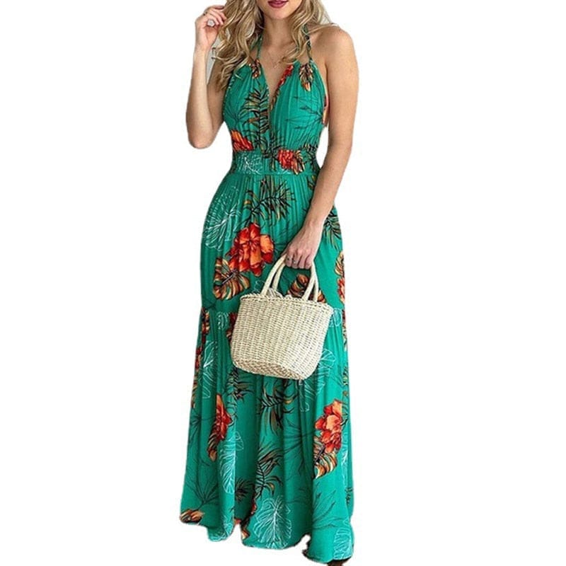 Summer Spring Vacation Sleeveless Sexy Boho Beach Dress BENNYS 