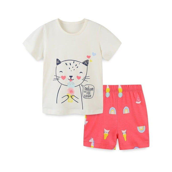 Summer Toddler Girls Outfits Tops + Shorts Toddler Suits BENNYS 