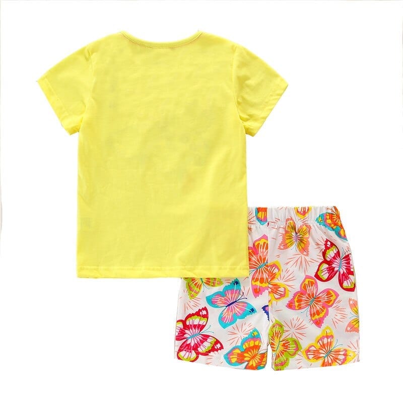 Summer Toddler Girls Outfits Tops + Shorts Toddler Suits BENNYS 