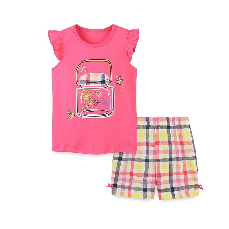 Summer Toddler Girls Outfits Tops + Shorts Toddler Suits BENNYS 