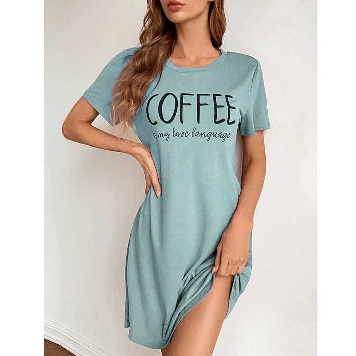 Summer Women's Loose T-shirt Dress Women Letter Print Fashion Dresses BENNYS 