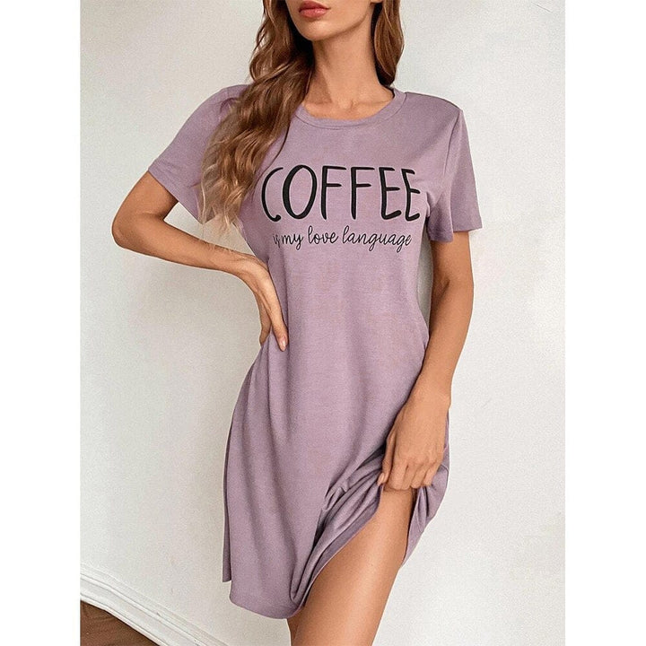 Summer Women's Loose T-shirt Dress Women Letter Print Fashion Dresses BENNYS 