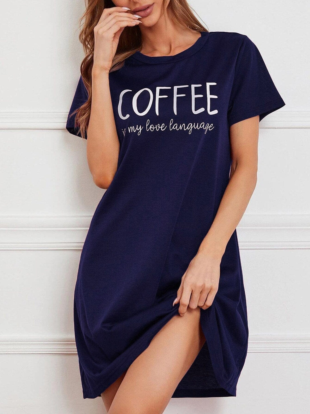 Summer Women's Loose T-shirt Dress Women Letter Print Fashion Dresses BENNYS 