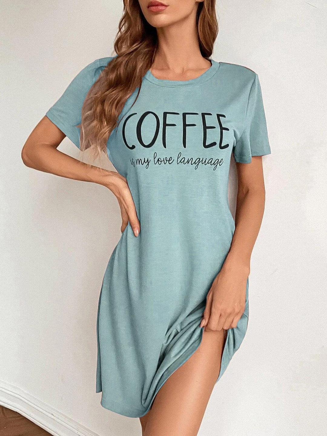 Summer Women's Loose T-shirt Dress Women Letter Print Fashion Dresses BENNYS 