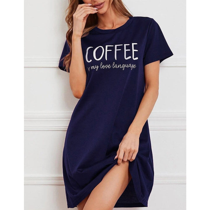 Summer Women's Loose T-shirt Dress Women Letter Print Fashion Dresses BENNYS 