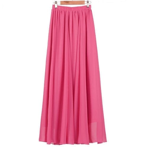 Hot pink outlet boho maxi skirt