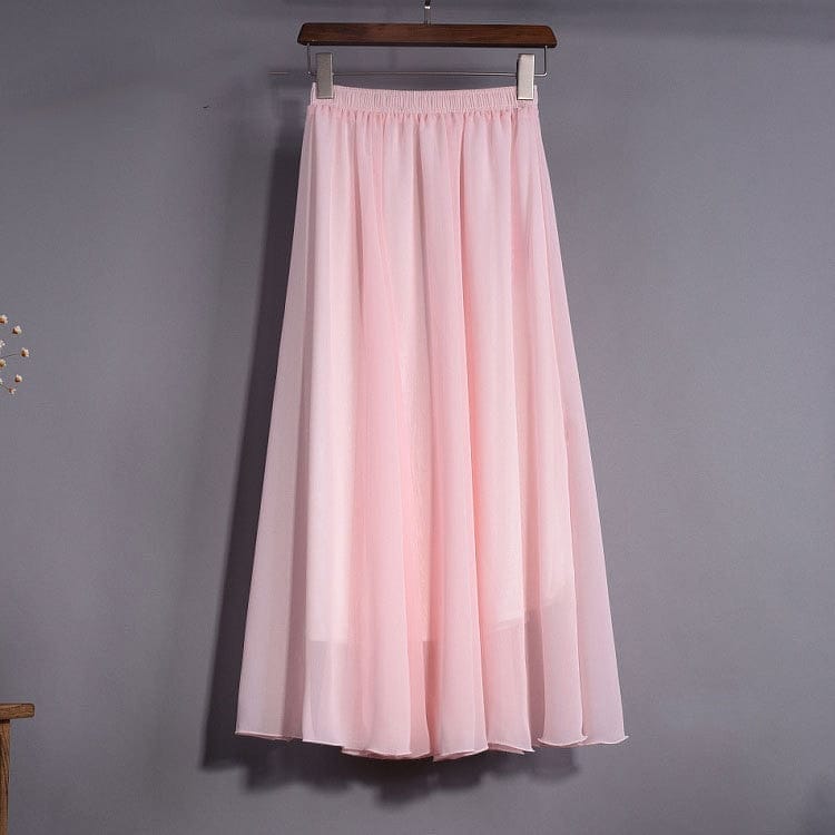 Summer Women's Maxi Skirt Two Layer Boho High Waist Skirt BENNYS 