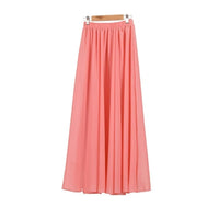 Summer Women's Maxi Skirt Two Layer Boho High Waist Skirt BENNYS 