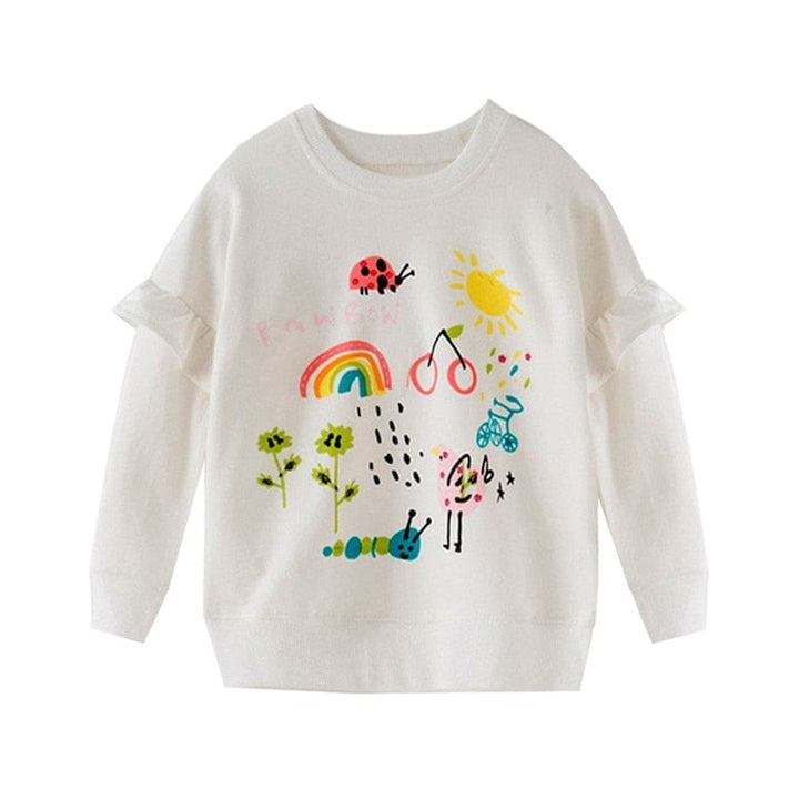 Sweatshirts For Girls Animals Embroidered Fashion Cotton Hoodies BENNYS 