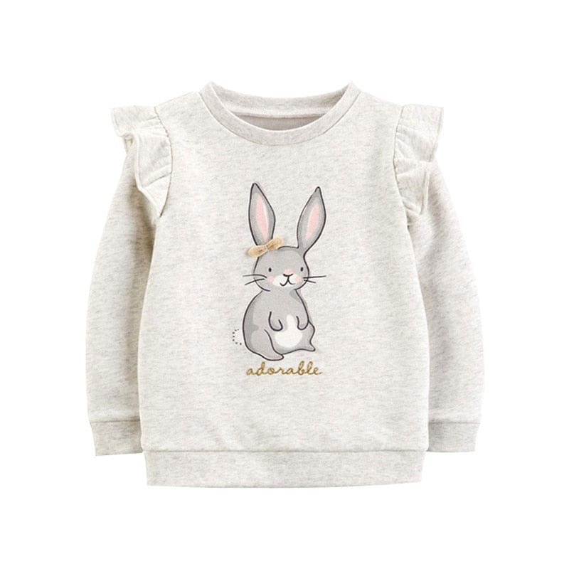 Sweatshirts For Girls Animals Embroidered Fashion Cotton Hoodies BENNYS 