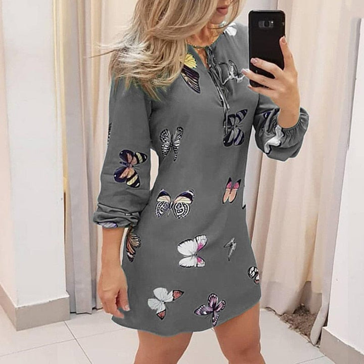 Sweet Butterfly Print Dress For Women BENNYS 