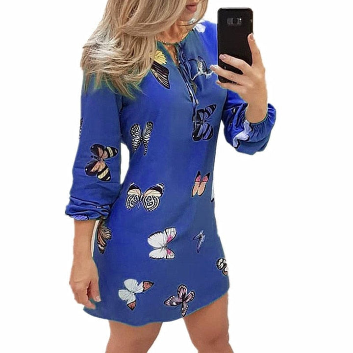 Sweet Butterfly Print Dress For Women BENNYS 