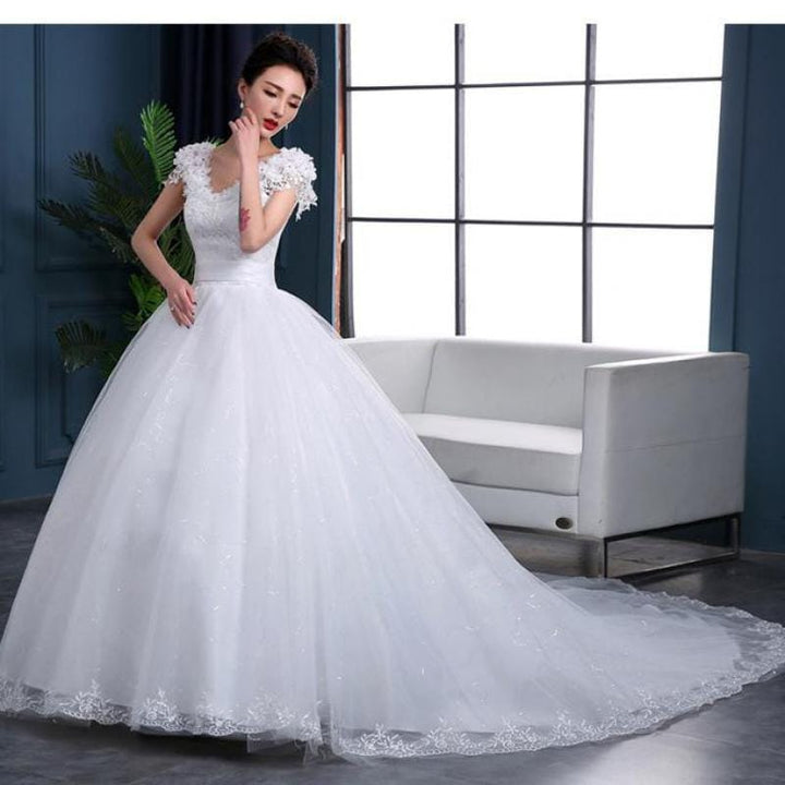 Sweet Wedding Dresses Classic V-neck Wedding Ball Gown BENNYS 