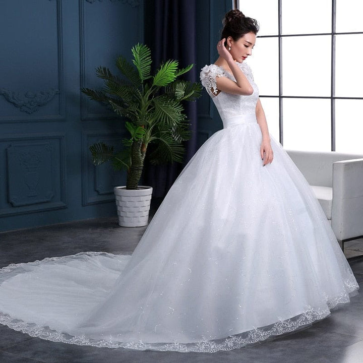 Sweet Wedding Dresses Classic V-neck Wedding Ball Gown BENNYS 