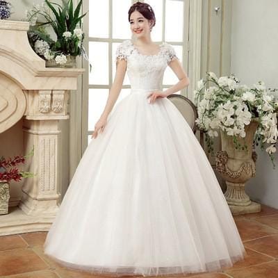 Sweet Wedding Dresses Classic V-neck Wedding Ball Gown BENNYS 