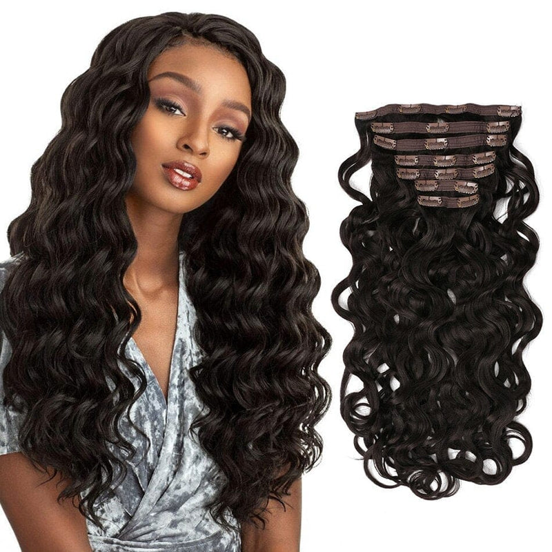 Synthetic 7 Pcs Full Head Afro Hair Extension Curls 26”/65cm BENNYS 