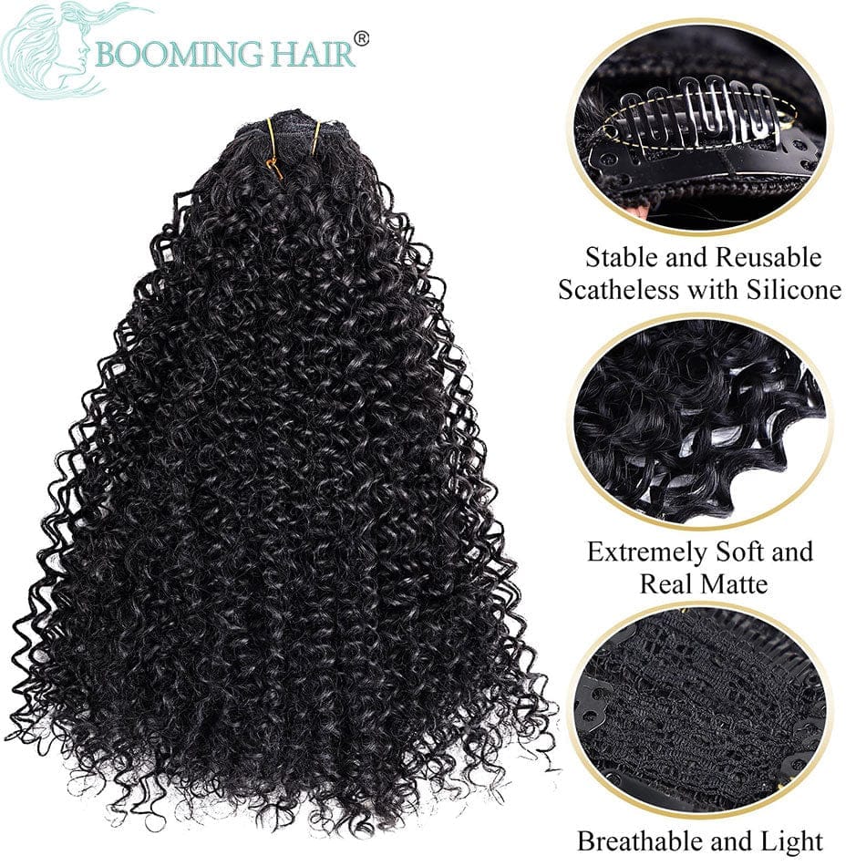 Synthetic 7 Pcs Full Head Afro Hair Extension Curls 26”/65cm BENNYS 