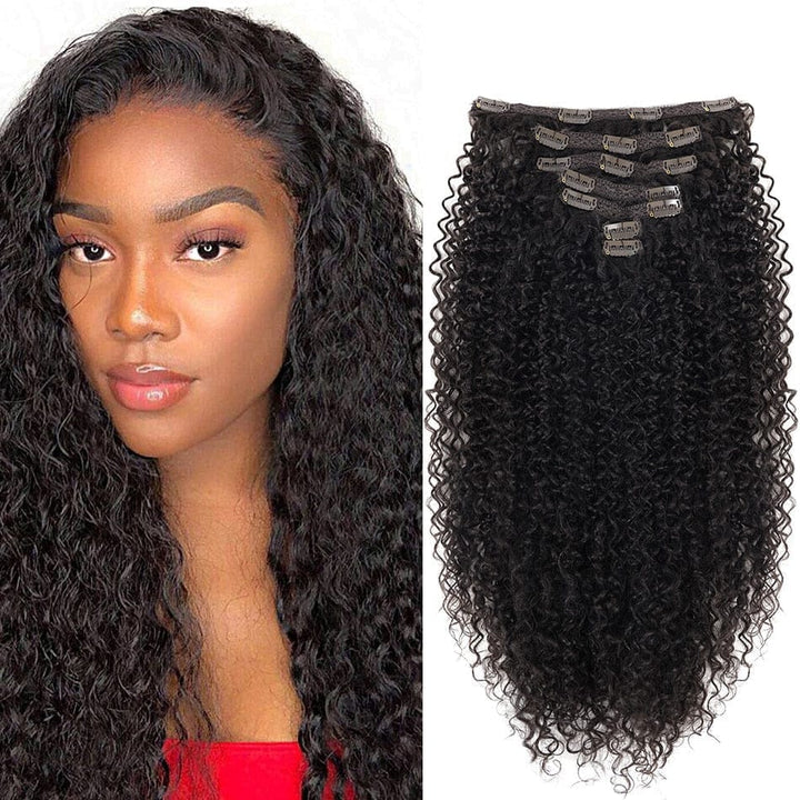 Synthetic 7 Pcs Full Head Afro Hair Extension Curls 26”/65cm BENNYS 