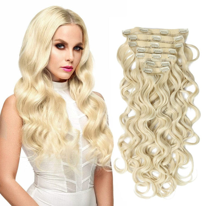 Synthetic 7 Pcs Full Head Afro Hair Extension Curls 26”/65cm BENNYS 