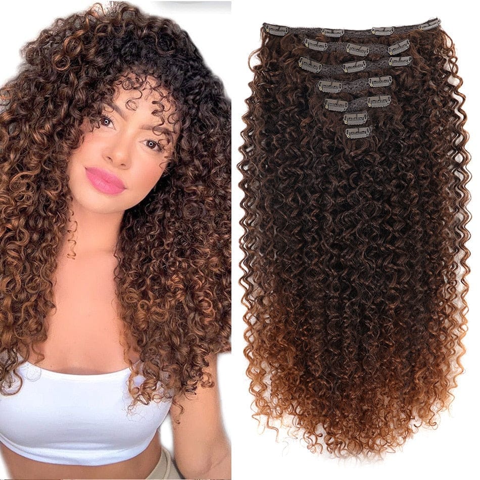 Synthetic 7 Pcs Full Head Afro Hair Extension Curls 26”/65cm BENNYS 