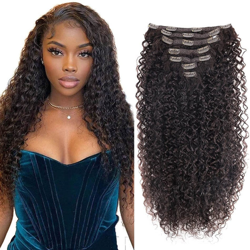 Synthetic 7 Pcs Full Head Afro Hair Extension Curls 26”/65cm BENNYS 