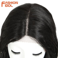 Synthetic Lace Front Wig Natural Hair Wig Black 42Inch Deep Wave BENNYS 