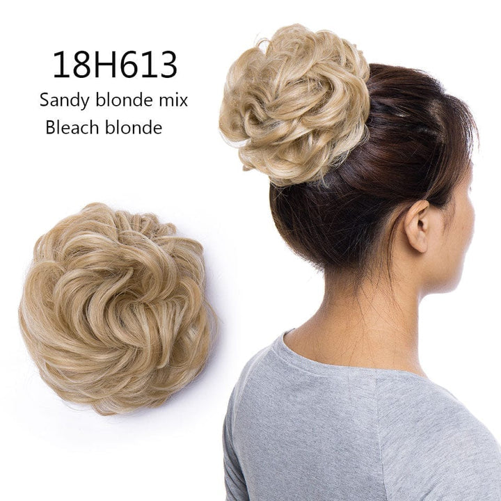 Synthetic Women Scrunchies Hair Elastic Hair Bun  Ponytail Extensions For Women BENNYS 