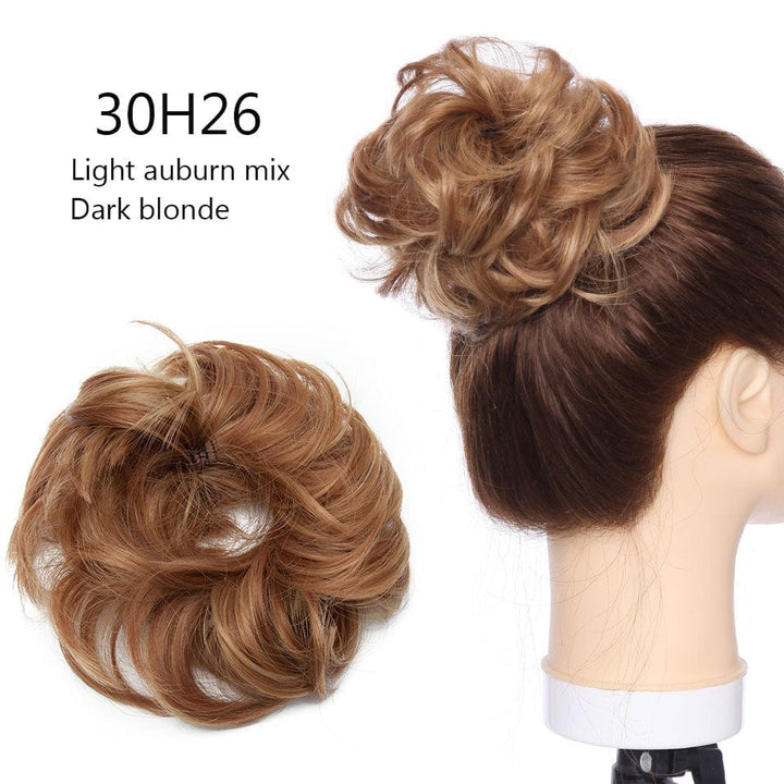 Synthetic Women Scrunchies Hair Elastic Hair Bun  Ponytail Extensions For Women BENNYS 