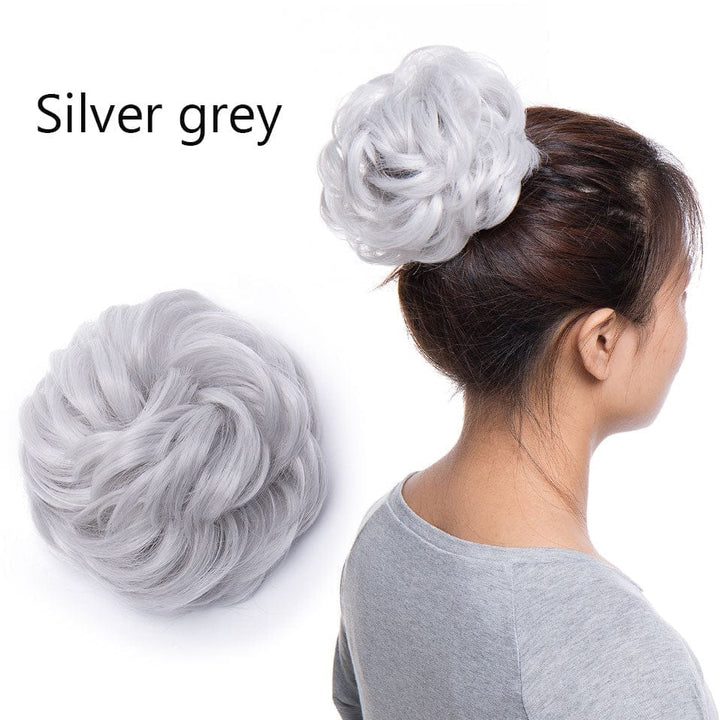 Synthetic Women Scrunchies Hair Elastic Hair Bun  Ponytail Extensions For Women BENNYS 