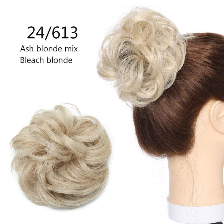 Synthetic Women Scrunchies Hair Elastic Hair Bun  Ponytail Extensions For Women BENNYS 