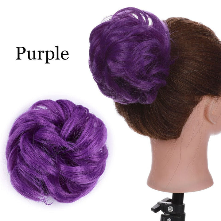 Synthetic Women Scrunchies Hair Elastic Hair Bun  Ponytail Extensions For Women BENNYS 