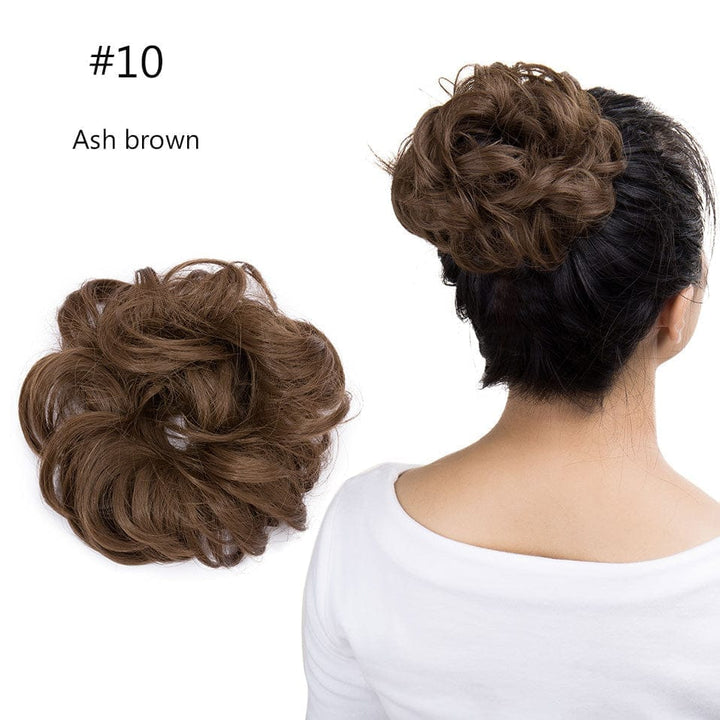 Synthetic Women Scrunchies Hair Elastic Hair Bun  Ponytail Extensions For Women BENNYS 