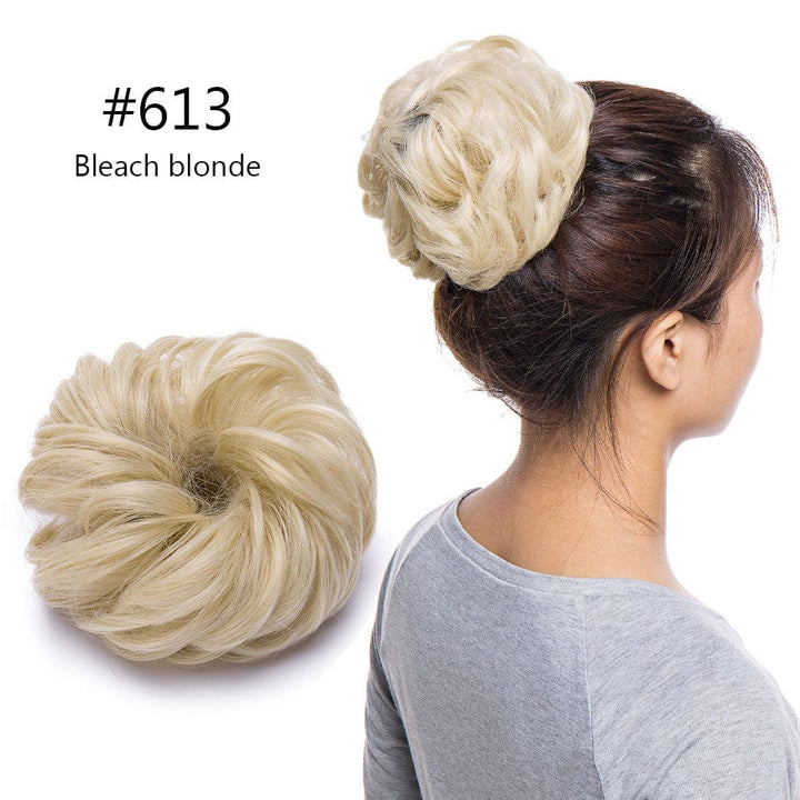 Synthetic Women Scrunchies Hair Elastic Hair Bun  Ponytail Extensions For Women BENNYS 