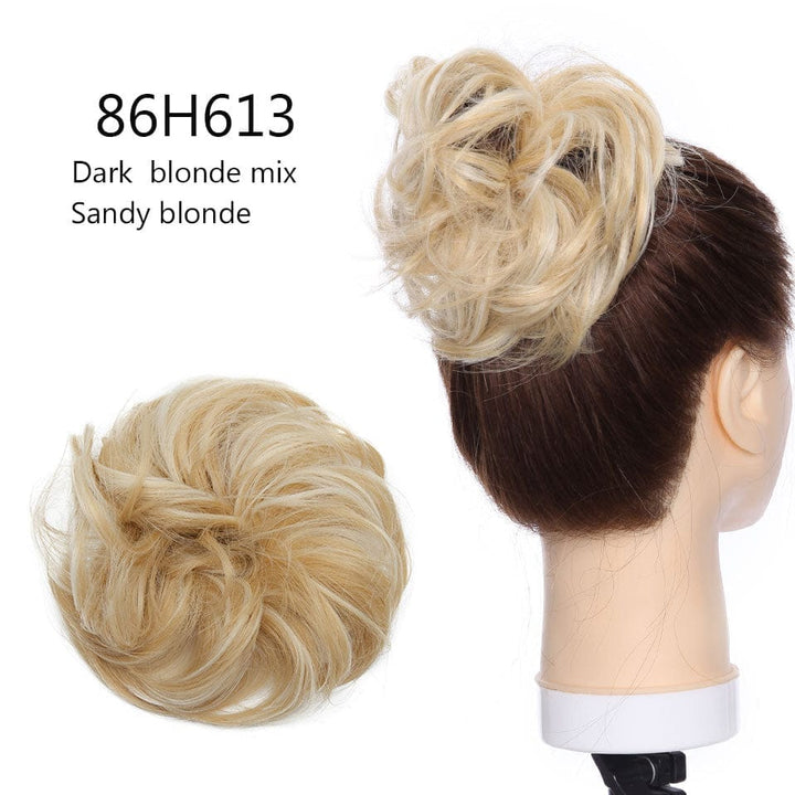 Synthetic Women Scrunchies Hair Elastic Hair Bun  Ponytail Extensions For Women BENNYS 