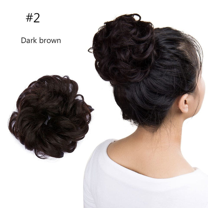 Synthetic Women Scrunchies Hair Elastic Hair Bun  Ponytail Extensions For Women BENNYS 