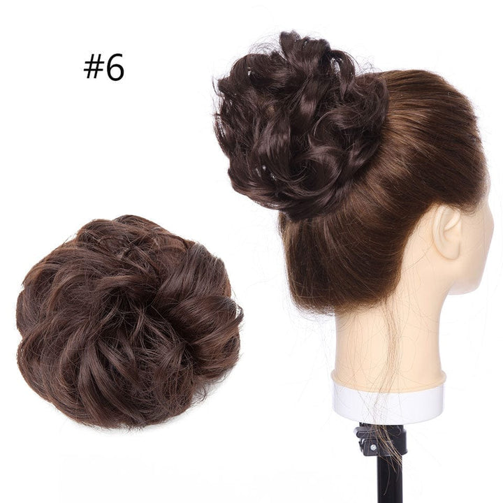 Synthetic Women Scrunchies Hair Elastic Hair Bun  Ponytail Extensions For Women BENNYS 
