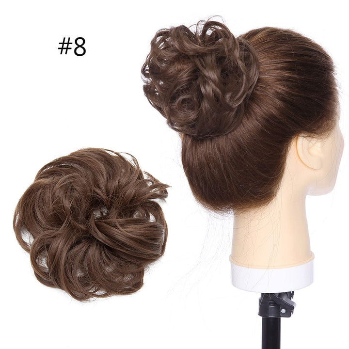 Synthetic Women Scrunchies Hair Elastic Hair Bun  Ponytail Extensions For Women BENNYS 