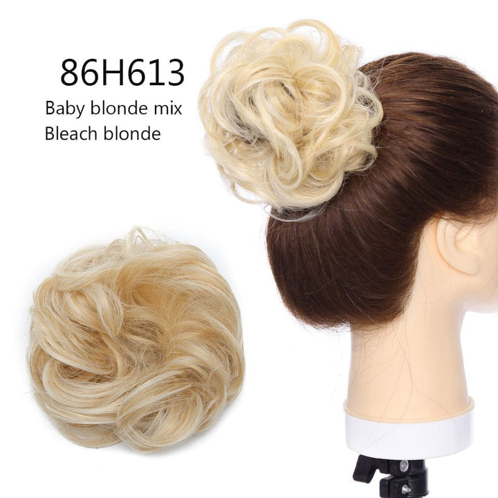 Synthetic Women Scrunchies Hair Elastic Hair Bun  Ponytail Extensions For Women BENNYS 