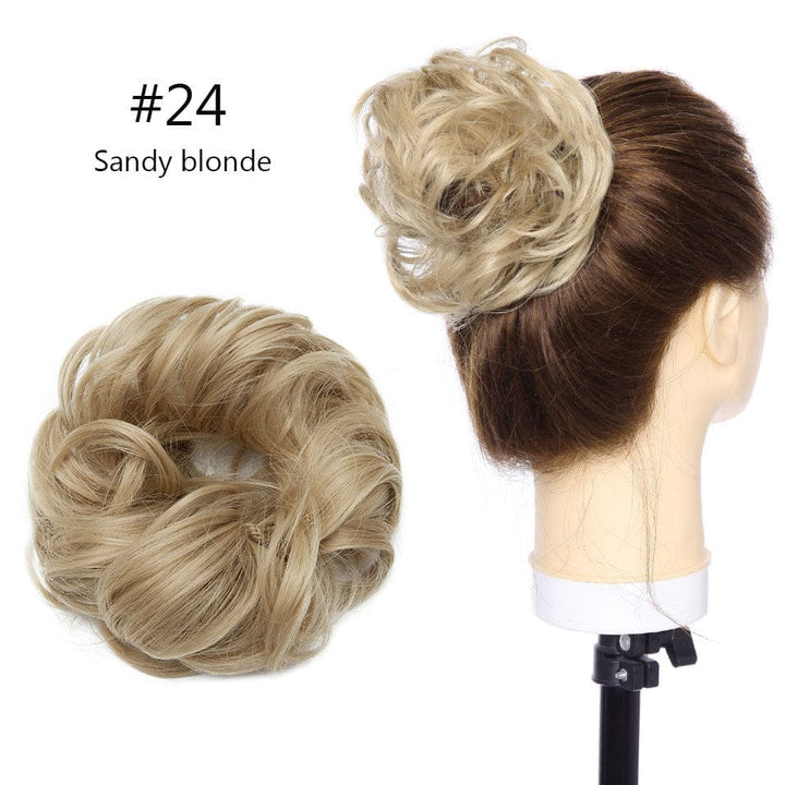 Synthetic Women Scrunchies Hair Elastic Hair Bun  Ponytail Extensions For Women BENNYS 