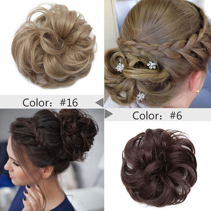 Synthetic Women Scrunchies Hair Elastic Hair Bun  Ponytail Extensions For Women BENNYS 
