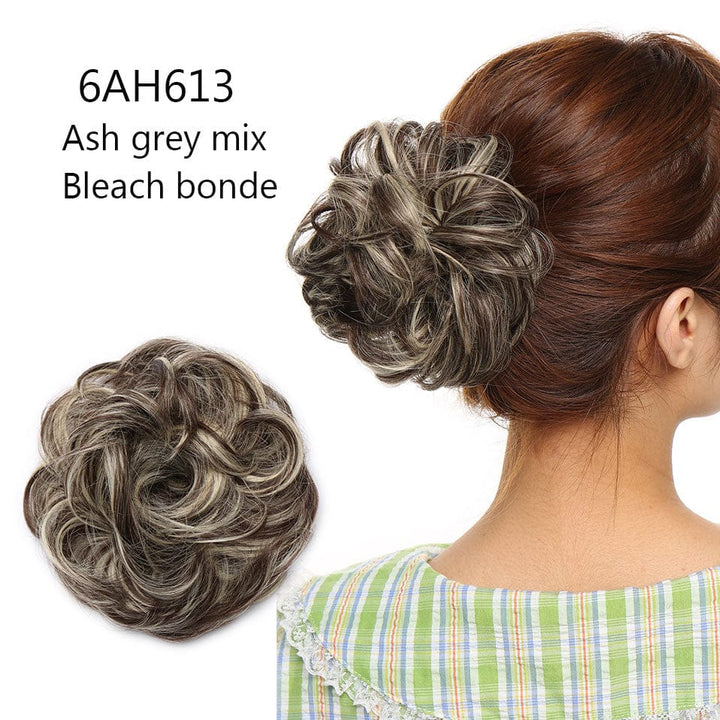 Synthetic Women Scrunchies Hair Elastic Hair Bun  Ponytail Extensions For Women BENNYS 