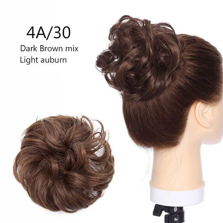 Synthetic Women Scrunchies Hair Elastic Hair Bun  Ponytail Extensions For Women BENNYS 