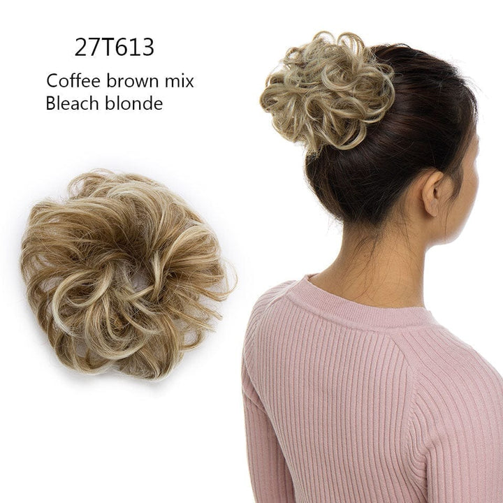 Synthetic Women Scrunchies Hair Elastic Hair Bun  Ponytail Extensions For Women BENNYS 