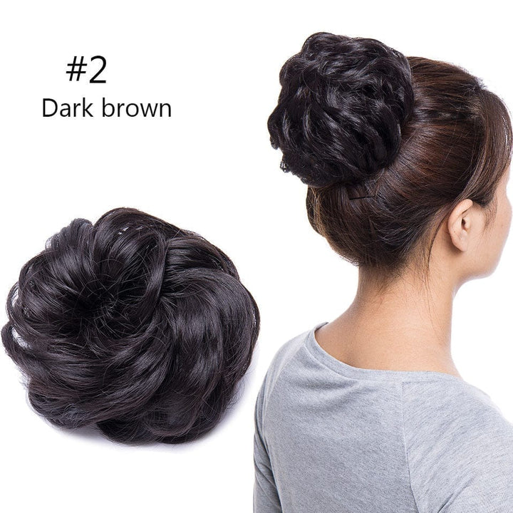 Synthetic Women Scrunchies Hair Elastic Hair Bun  Ponytail Extensions For Women BENNYS 
